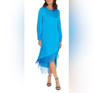 Alden Adair Valentina dress in Neptune Vibrant Blue Long Sleeve Dress size XS
